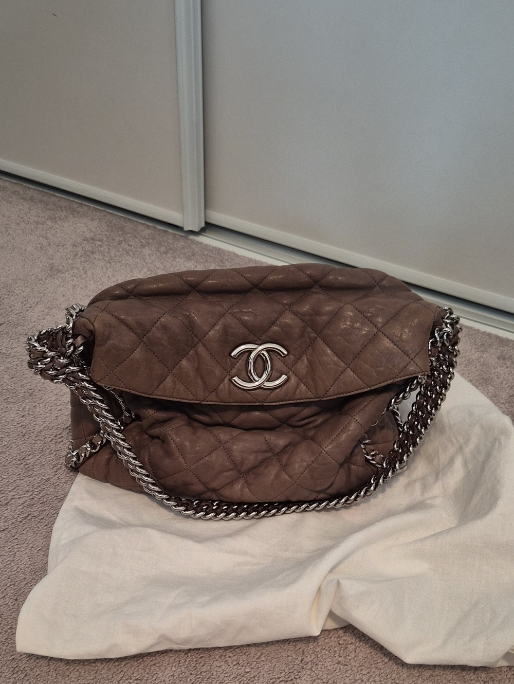 CHANEL chain around hobo